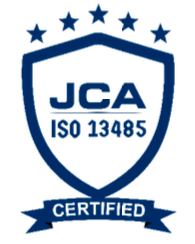 ISO Badge. JCA ISO 13485 certification logo 